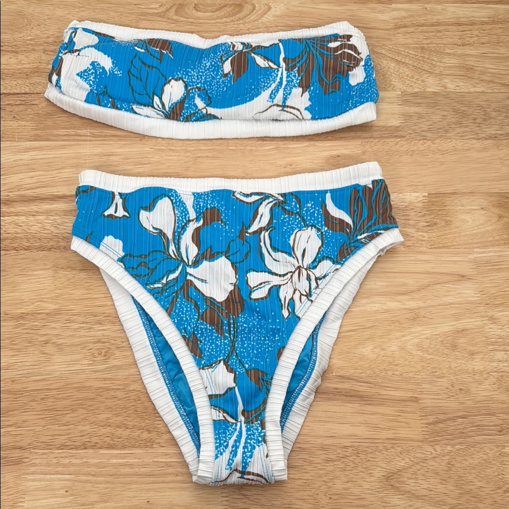 Hurley strapless Floral Bikini Set
